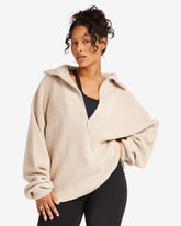 IM Oversized Knit Sweater | Oat Marl Crop Shop Boutique